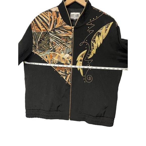 Vintage Nancy Bolen Women’s Embroidered Blazer Jacket Monstera Plant Print Sz 14 - Picture 16 of 16